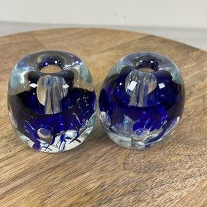 Vintage Bart Zimmerman Signed and Dated 1977 Paperweights/Pen Holders-Set of Two